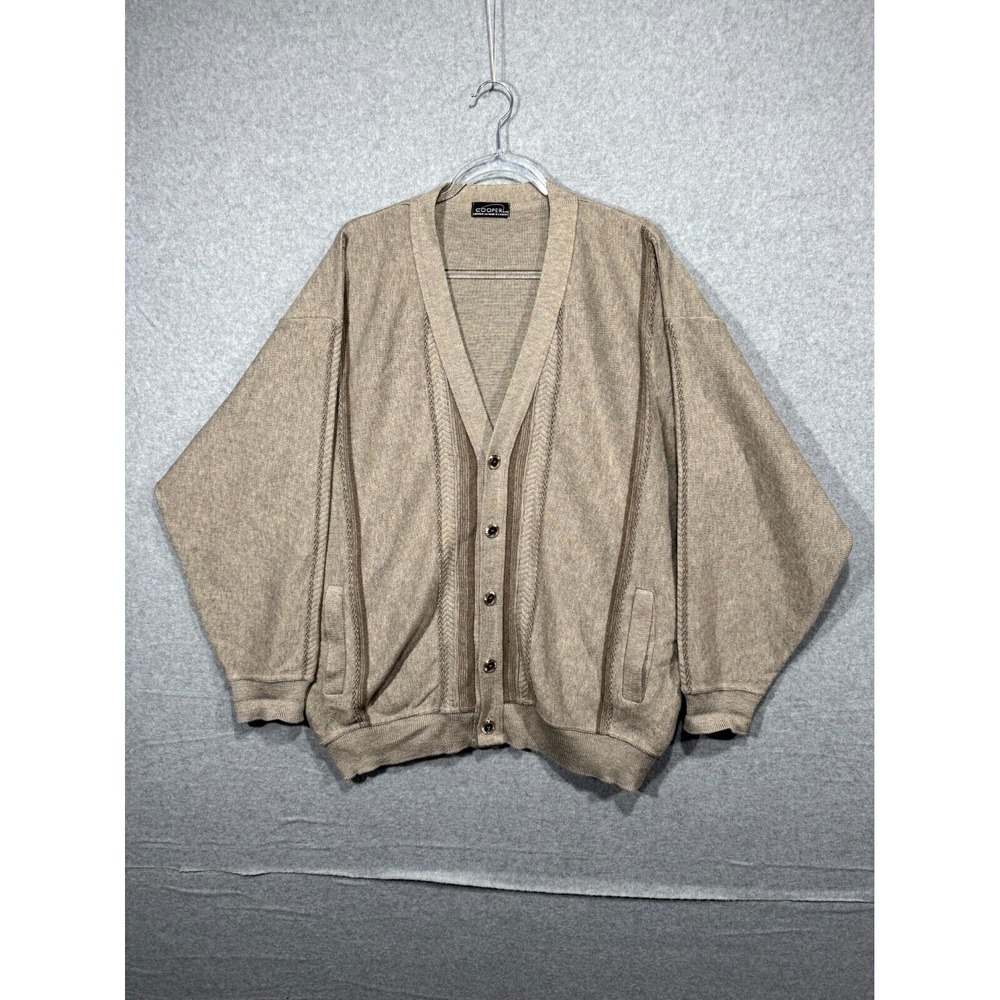 Cooper Sweater Cardigan Wool Blend Knit Pockets Button Front Men's Size‎ XL Gray